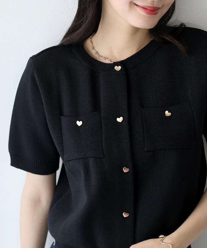Cardigan Short Sleeve Knit Cardigan